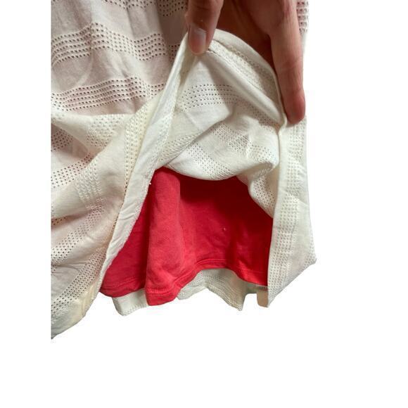 NWT ROXY Big Girls' Tea Time Dress White Crochet Top Dress & Coral‎ Tank Under - Picture 8 of 13